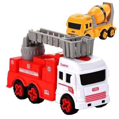 China Diecast Disassembly Fire Truck Early Assembly Car Nut DIY Toys Engineering Vehicle Educational Toy Kids Kids for sale