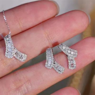 China American Latest Design CLASSIC Exclusive Diamond Gold Earings 18K Women's Real Solid 18K Gold Jewelery for sale