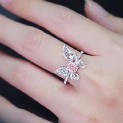 China Real Big Unique Solid Gold CLASSIC Ring Fashion Jewelry Rose Diamond Ring 18K Rings for sale