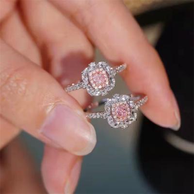 China Luxury and Exquisite Design 18K Rose Gold Diamond Ring 18K Natural Pure Natural Rose Gold Diamond Ring for sale