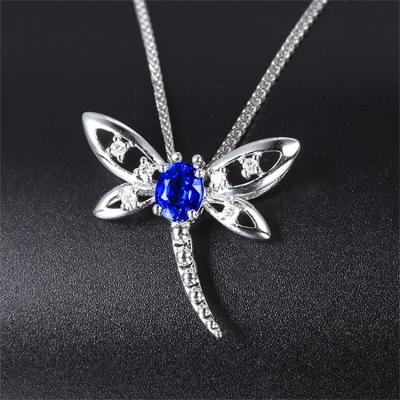 China Fashionable Real Cute Natural 18K Gold Gemstone Sapphire Necklace Fashion Jewelry for sale