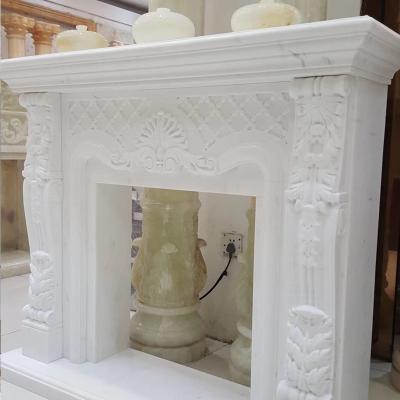 China Contemporary Carrara Marble Fireplace, Jls13 White Fashionable Production, Marble Fireplace Mantle# Factory Marble Fireplace Other Fireplaces for sale