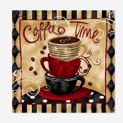 China Full Drill 5D Diamond Painting DIY Cross Stitch Kit Coffee Time Cup Home Decor Environmental Friendly Diamond Painting Rhinestone for sale