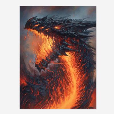 China Fiery Dragon Picture DIY Picture Full Drill Diamond Painting 5D Embroidery Canvas Home Decor Environmental Friendly Wall Decor for sale