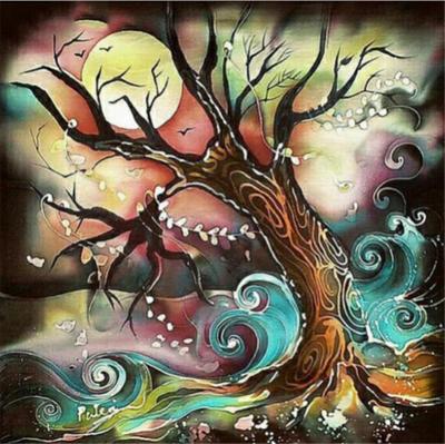 China Environmentally Friendly Dreamy Moon Tree Drill Diamond Painting 5D DIY Picture Embroidery Home Wall Decor OEM/ODM Factory Wholesale Wholesale for sale