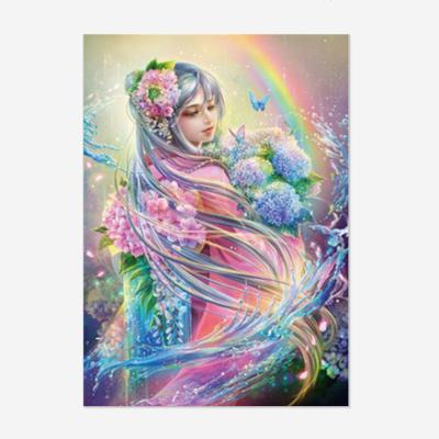 China Custom Rainbow Environmental Friendly DIY 5D Diamond Painting Wall Paintings Picture OEM/ODM Art Home Decor Butterfly Fairy Wall Picture for sale