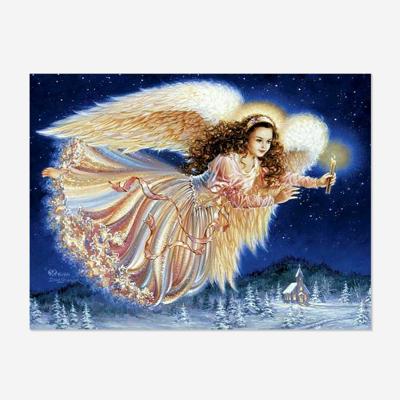 China 5D Square/Round Drill Diamond Painting Christmas Gift Angel Full Environmental Friendly Christmas Eve Picture Mural Home Decor Wholesale for sale