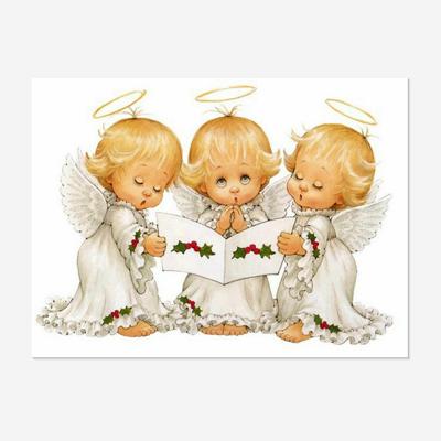 China Environmental Friendly OEM/ODM 5D Diamond Painting Angels Wings Custom Picture Angels Oil Painting Home Decor Painting By Numbers DIY Gift for sale