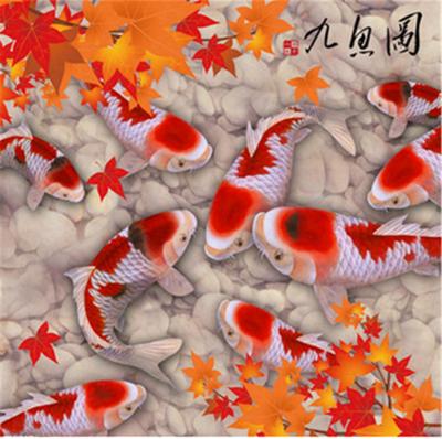 China Full Drill 5D Diamond Painting DIY Cross Stitch Kit Carp Goldfish Fish Home Decor Environmental Friendly Diamond Painting Rhinestone for sale