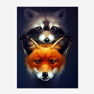 China Environmental Friendly Fox Animal Custom Square/Wholesale Full Diamond Painting Rhinestone Mosaic Mural 5D Round Drill OEM/ODM Kits for sale