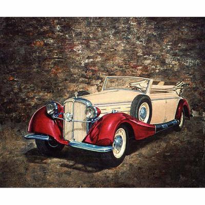 China Full Drill 5D Diamond Painting Vintage Car DIY Embroidery Cross Stitch Kit Fashion Decor Custom Diamond Environmental Friendly Painting for sale