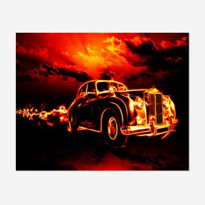 China Factory Wholesale 5D Diamond Painting Kits Environmental Friendly Rhinestone Car Drill Kids Gift DIY Decor Painting Raging Fire for sale