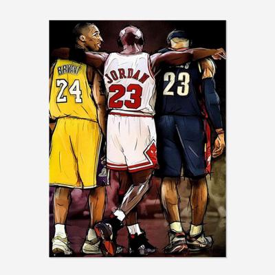 China Wholesale Full Drill Diamond Painting Basketball Star 5D Wall Home Embroidery Picture DIY Factory Decor OEM/ODM Environmental Friendly Gift for sale