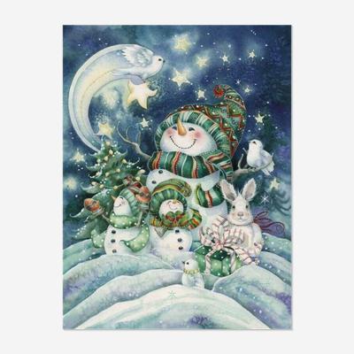 China Full Bird Snowman Snowman Canvas Drill Diamond Painting 5D DIY Picture Embroidery Home Wall Decor for sale