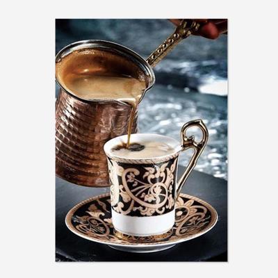 China Home Decor Diamond Painting Mural Custom Full Drill 5D Diamond Painting Coffee Cup Fashion Embroidery Environmentally Friendly Cross Stitch for sale