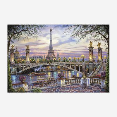 China Wholesale Full Drill Square/Round 5D Diamond Painting Christmas Gifts Eiffel City Tower Landscape Picture Environmental Friendly Home Decor Mural for sale