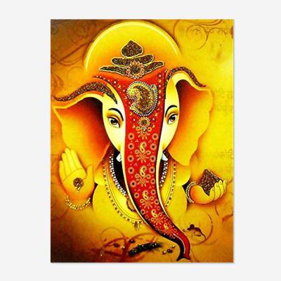 China Handmade Gift 5D Diamond Painting Full Drill Mosaic Art Picture Home Decor Elephant of God Cross Stitch Kits Environmental Friendly Embroidery for sale