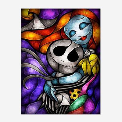 China Full Drill 5D Diamond Painting Skull Lovers Hug Cross Stitch Kit Home Decor Mosaic Picture DIY Gift Custom Made Environmental Friendly for sale