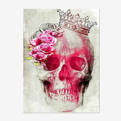 China Full Drill 5D Diamond Painting Skull Crown Rose DIY Cross Stitch Kit Fashion Decor Custom Diamond Environmental Friendly Painting for sale