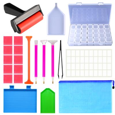 China Environmental Friendly Drill Pen Drilling Mud Turn Drill Point Diamond Painting Roller Tools Storage Box Diamond Plate Accessories Lot Sets for sale