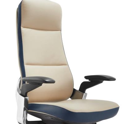 China (Height)Adjustable Ergonomic Chair Black Set And White Leather Office Chair for sale