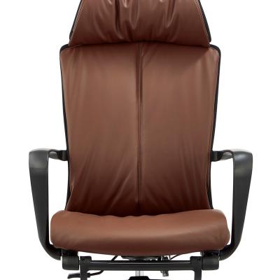 China Luxury Modern Golden Leg Adjustable Comfortable Executive Height Office Swivel Chair For Sale Computer Swivel PU Leather Office Chair for sale