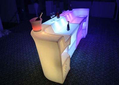 China Unbreakable Illuminated Bar Table , Led Round Bar Counter Environmental Friendly for sale