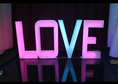 China Wedding Party LED Letter Sign RGB LED Lighting Source 80*50*10cm Sized for sale