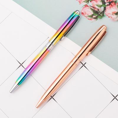 China office & 2019 School Pen Personality Design Logo Metal Ball Point Pen Custom Made With Colorful Ballpoint Pen for sale