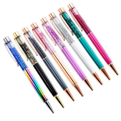 China Promotional Pen For Office Gift Pen Promotional Color Quicksand Oil Ball Pen Factory Metal Promotion for sale