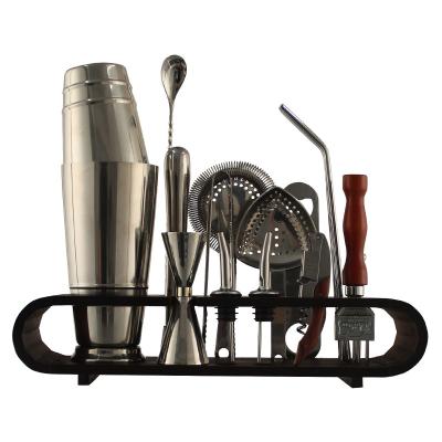 China Stocked Factory Direct Sale High Quality 20 Pcs Cocktail Shaker Set Stainless Steel for Bar Home Party Gifts for sale