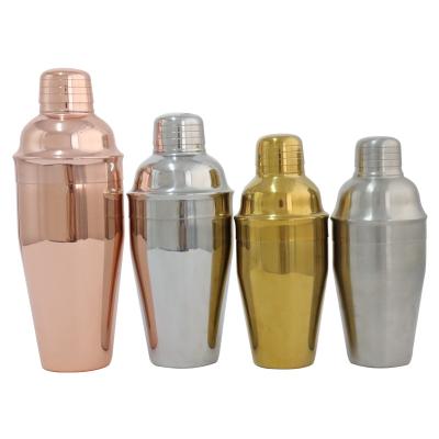 China Stocked Premium Quality Stainless Steel Cocktail Set Bar Shaker Martini Shaker Metal Material for sale