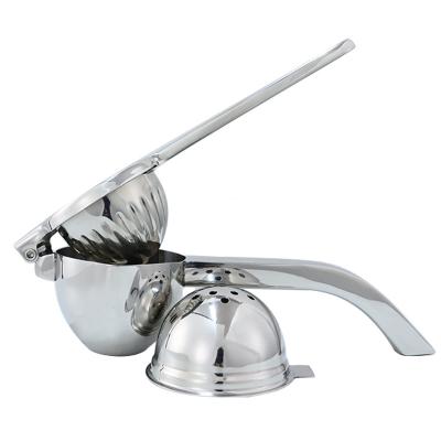 China Stocked Stainless Steel Fruit Squeezer Kitchen Utensil Lemon Juice Squeezer for sale