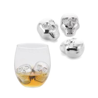 China Modern Desgin Skeleton Design stainless steel Cooling Whisky Rocks Ice Cubes for Cola and Wine Bar Accessories for sale