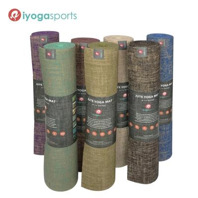 China Jute Blend with PAR Natural Jute Yoga Mat Hemp Fabric Blend with PAR Foam 5mm Thick for sale