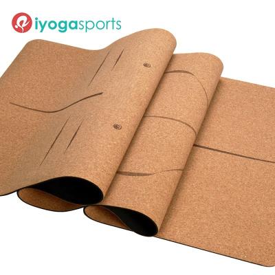 China No Slip For Wet And Dry Biodegradable Recycled Sustainable Natural Rubber Cork Yoga Mat for sale