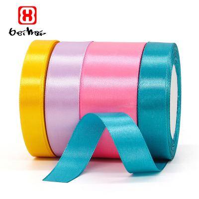 China High Tenacity Customized Various Colors Different Sizes Single /Double Face Polyester Satin Ribbon Wholesale Satin Ribbon Suppliers for sale