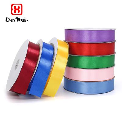 China Wholesale And Retail 100% Viable 30mm Polyester Satin Ribbon Stocked Ribbons Customized With Logo For Packaging for sale