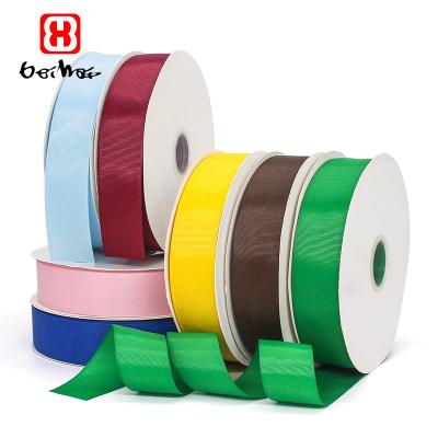 China Luxury High Tenacity Ribbons 38mm 100% Polyester Grosgrain Ribbon Stocked Customized Ribbons With Logo For Packaging for sale