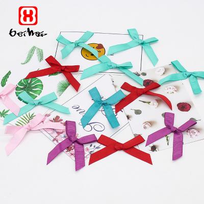 China Free Samples Custom Made High Tenacity Mini Grosgrain Ribbon Bows Various Colors Small Bows For Garment Boxes Decorative for sale