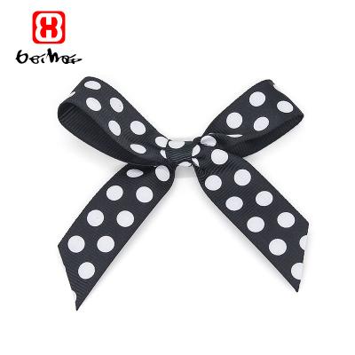 China Wholesale Custom High Tenacity Classic Style - Wave Dot Element Ribbon Bow Gift Box With Hand Decoration Printed Ribbon Bow Gift Bow for sale