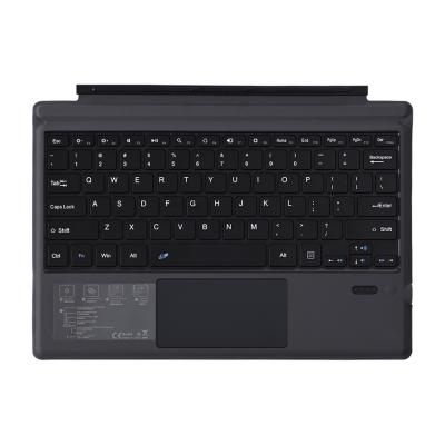 China Hot Selling BT Wireless Slim PU Leather Case Rechargeable Wireless Keyboard with Touchpad for Microsoft Surface Pro 12.3