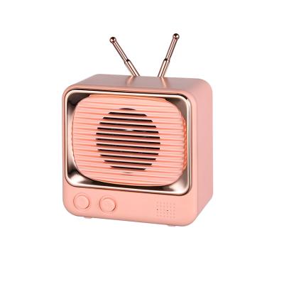 China 2020 Hot Promotional Radio Gift Mini Portable Vintage Retro TV BT Wireless Speaker With TF Card Slot for sale