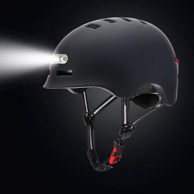 China Front Light Lighting Helmet Adult Sports Bike Helmet Led Child Road E Bike Retro Helmet Bike Light Safety for sale