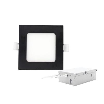 China Modern Double Color Embedded Aluminum Gusset Plate Ultra Thin Frame Square Side LED Luminescent Office Bathroom Flat Lamp for sale