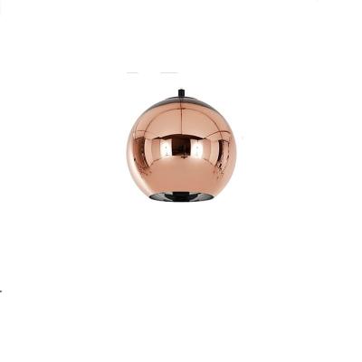 China Modern Postmodern Simple Single Head Glass Ball Gold Plated Chandelier Led Restaurant Bedroom Bar Chandelier for sale