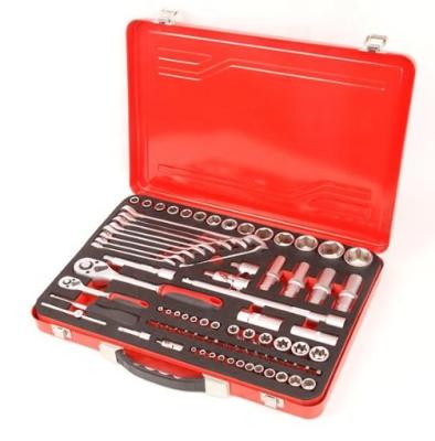 China DIY 83pc socket set with iron case 1/4