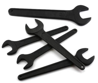 China Repair Used black finish Fully Drop forged carbon steel wrench sing open end wrench big size spanner for sale