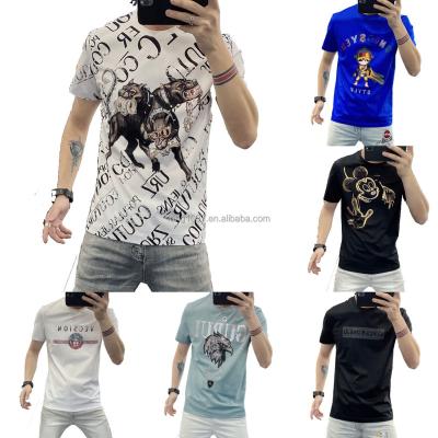 China 2023 Anti-wrinkle Harajuku Design T-shirt Men Short Sleeve Fashion Casual Mens Wear for sale