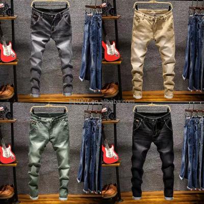 China QUICK DRY Mens Straight Jeans Pants Men's Stylish Jeans Mens Street Wear Padded Fit Fit Washed Slim Stretch for sale